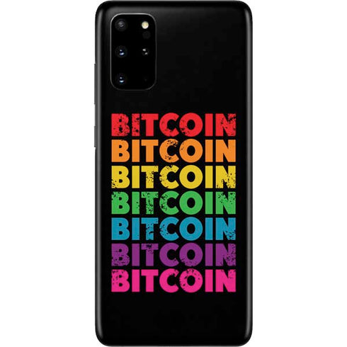 Rainbow Bitcoin Galaxy S20 Plus Skin