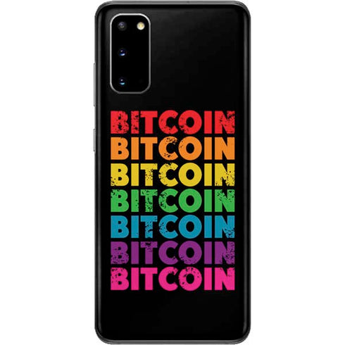 Rainbow Bitcoin Galaxy S20 Skin