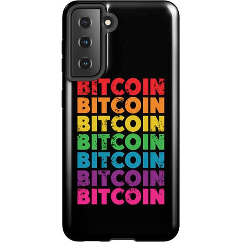 Rainbow Bitcoin Galaxy S21 5G Pro Case