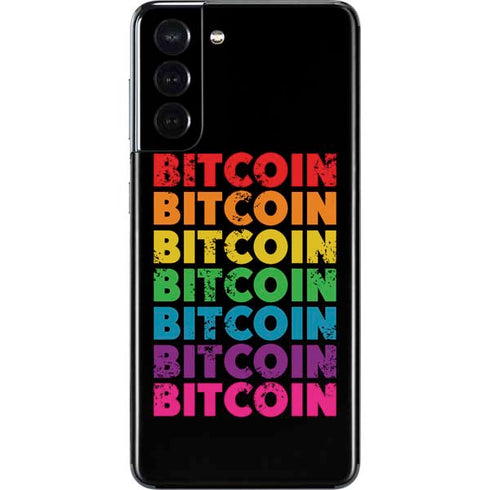 Rainbow Bitcoin Galaxy S21 5G Skin