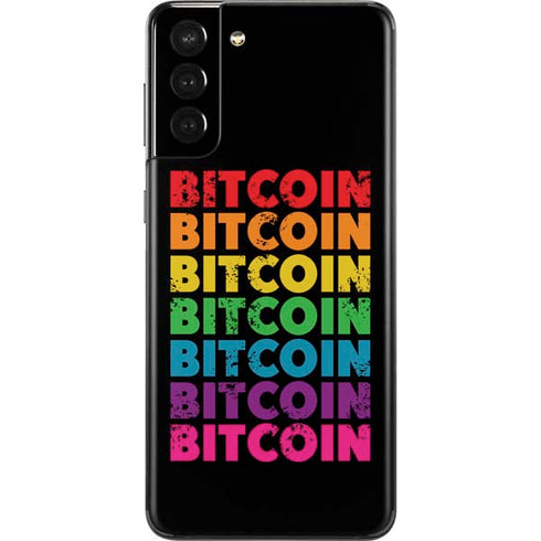 Rainbow Bitcoin Galaxy S21 Plus 5G Skin