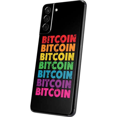 Rainbow Bitcoin Galaxy S21 Plus 5G Skin