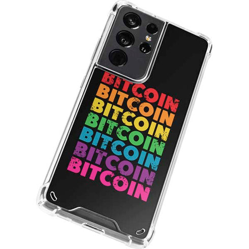 Rainbow Bitcoin Galaxy S21 Ultra 5G Clear Case