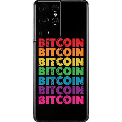 Rainbow Bitcoin Galaxy S21 Ultra 5G Skin