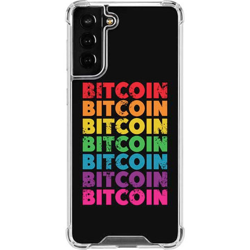 Rainbow Bitcoin Galaxy S22 Plus Clear Case