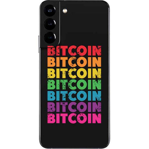 Rainbow Bitcoin Galaxy S22 Plus Skin