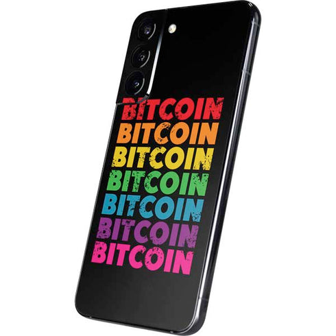 Rainbow Bitcoin Galaxy S22 Plus Skin