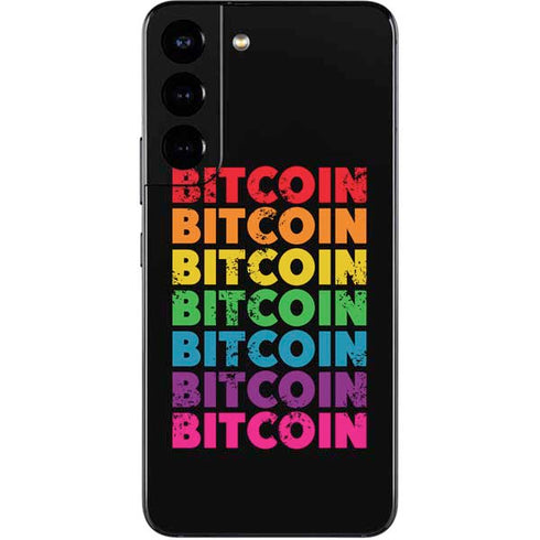 Rainbow Bitcoin Galaxy S22 Skin