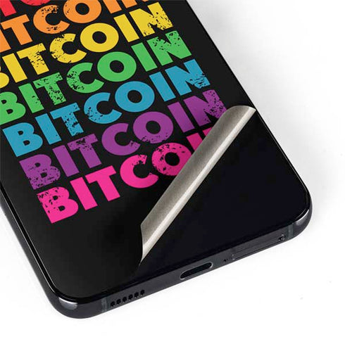 Rainbow Bitcoin Galaxy S22 Skin