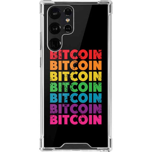 Rainbow Bitcoin Galaxy S22 Ultra Clear Case