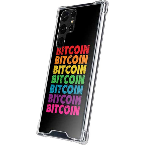 Rainbow Bitcoin Galaxy S22 Ultra Clear Case