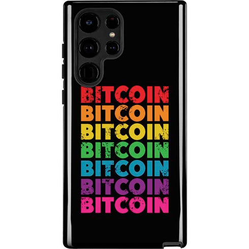 Rainbow Bitcoin Galaxy S22 Ultra Pro Case