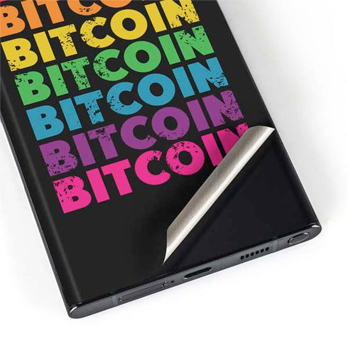 Rainbow Bitcoin Galaxy S22 Ultra Skin