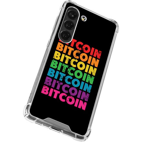 Rainbow Bitcoin Galaxy S23 Clear Case