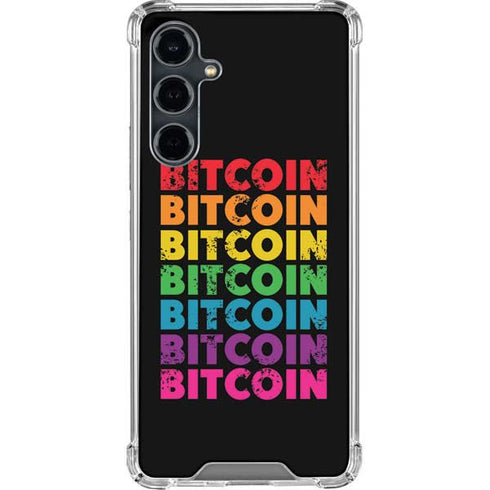 Rainbow Bitcoin Galaxy S23 FE Clear Case