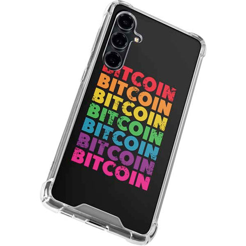 Rainbow Bitcoin Galaxy S23 FE Clear Case