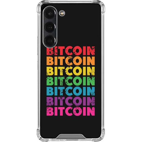 Rainbow Bitcoin Galaxy S23 Plus Clear Case