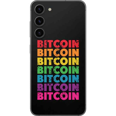 Rainbow Bitcoin Galaxy S23 Plus Skin