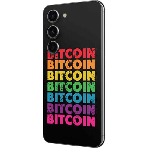 Rainbow Bitcoin Galaxy S23 Skin