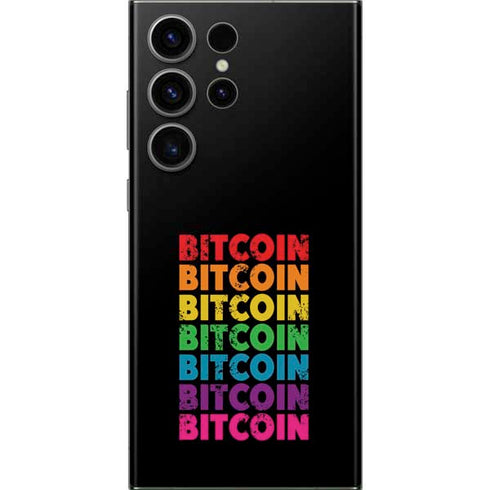 Rainbow Bitcoin Galaxy S23 Ultra Skin