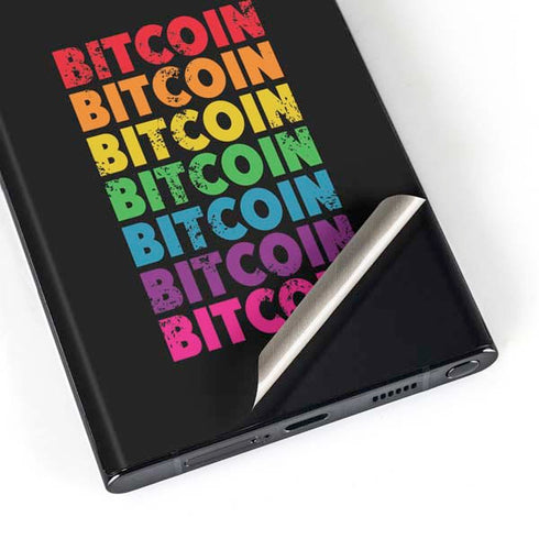 Rainbow Bitcoin Galaxy S23 Ultra Skin