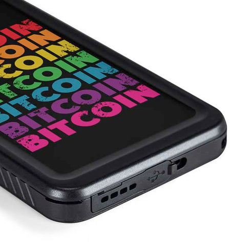 Rainbow Bitcoin Galaxy S23 Waterproof Case