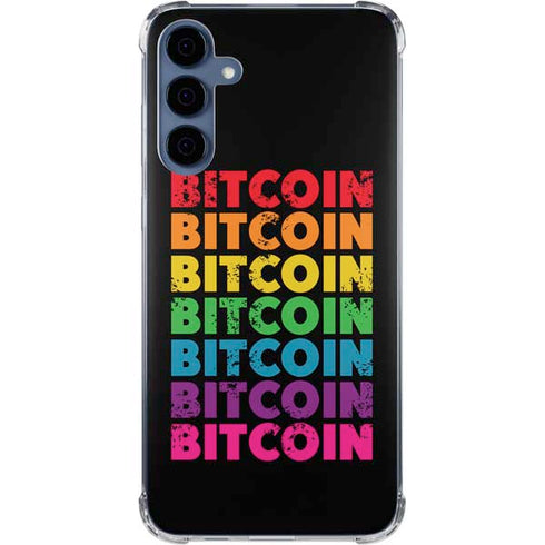 Rainbow Bitcoin Galaxy S24 Clear Case