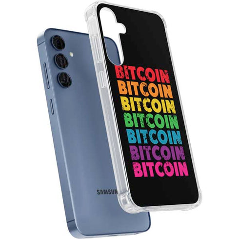 Rainbow Bitcoin Galaxy S24 Clear Case