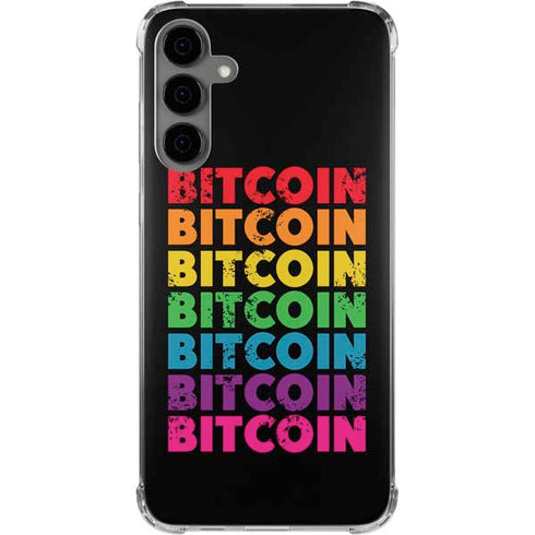 Rainbow Bitcoin Galaxy S24 Plus Clear Case