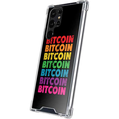 Rainbow Bitcoin Galaxy S24 Ultra Clear Case
