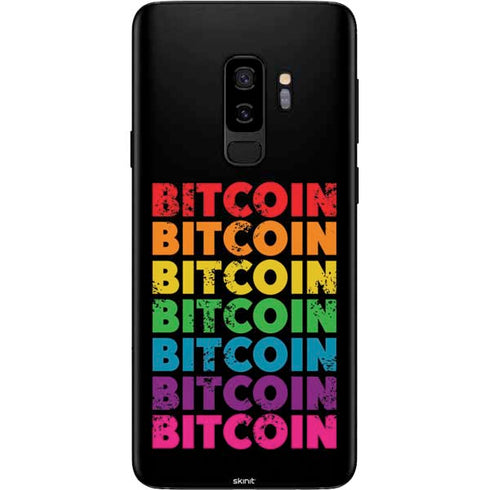 Rainbow Bitcoin Galaxy S9 Plus Skin