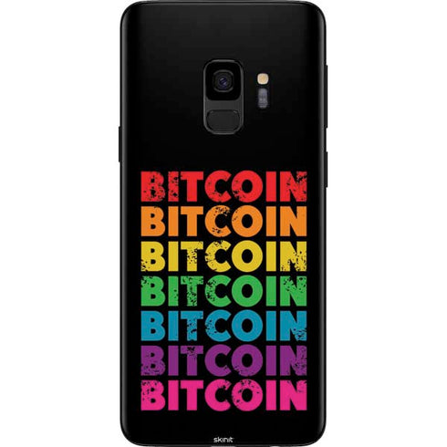 Rainbow Bitcoin Galaxy S9 Skin