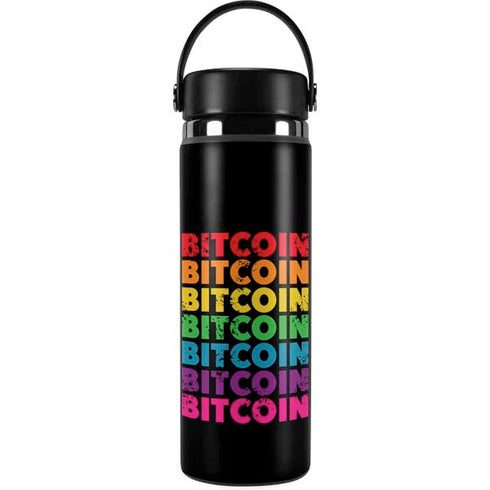 Rainbow Bitcoin Hydro Flask 20oz Wide Mouth Skin
