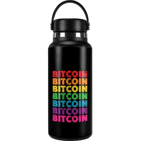 Rainbow Bitcoin Hydro Flask 32oz Wide Mouth Skin