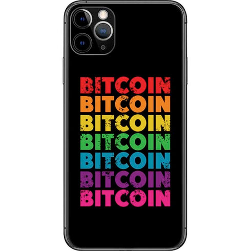 Rainbow Bitcoin iPhone 11 Pro Max Skin