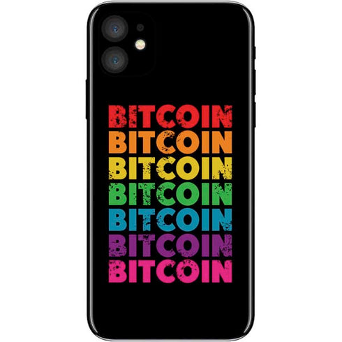 Rainbow Bitcoin iPhone 11 Skin