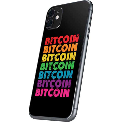 Rainbow Bitcoin iPhone 11 Skin