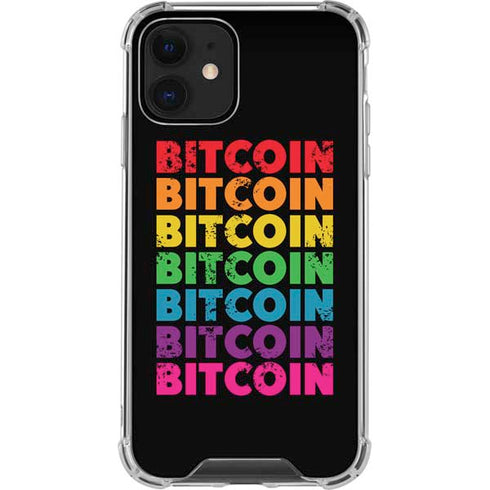 Rainbow Bitcoin iPhone 12 Clear Case