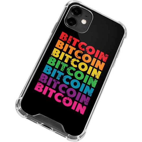 Rainbow Bitcoin iPhone 12 Clear Case