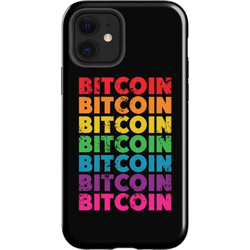 Rainbow Bitcoin iPhone 12 Impact Case