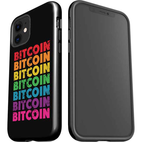 Rainbow Bitcoin iPhone 12 Impact Case