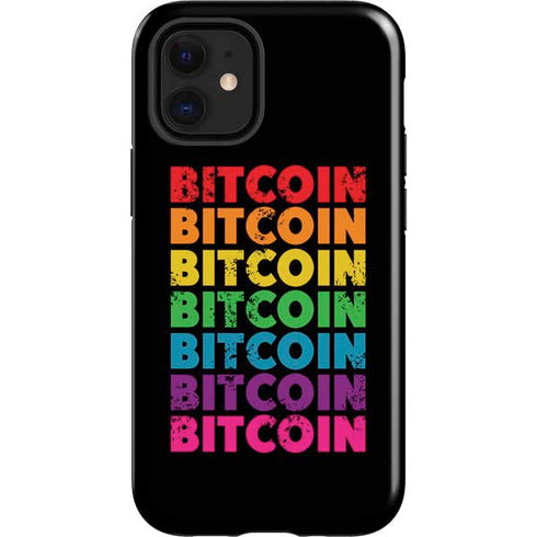 Rainbow Bitcoin iPhone 12 Mini Impact Case