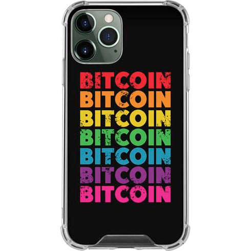 Rainbow Bitcoin iPhone 12 Pro Clear Case