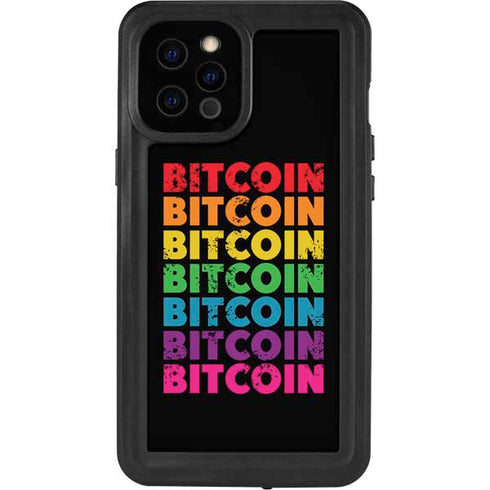 Rainbow Bitcoin iPhone 12 Pro Max Waterproof Case
