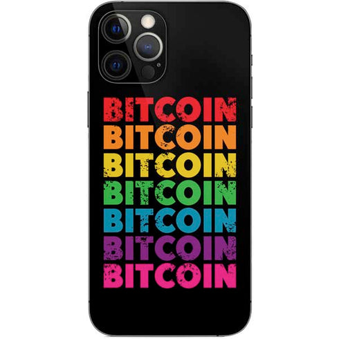 Rainbow Bitcoin iPhone 12 Pro Skin