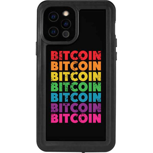 Rainbow Bitcoin iPhone 12 Pro Waterproof Case