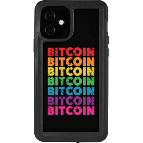 Rainbow Bitcoin iPhone 12 Waterproof Case