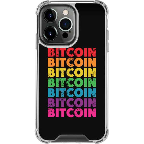 Rainbow Bitcoin iPhone 13 Pro Clear Case