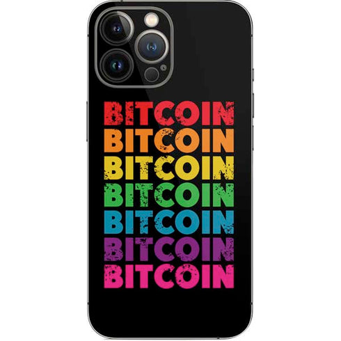 Rainbow Bitcoin iPhone 13 Pro Max Skin