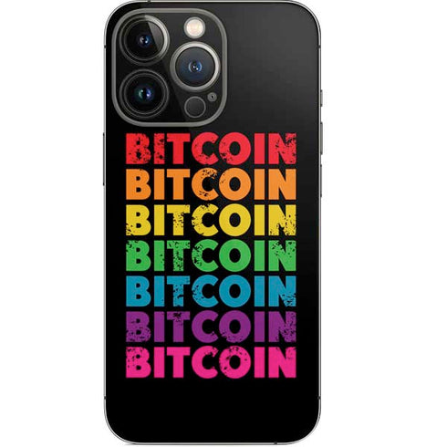Rainbow Bitcoin iPhone 13 Pro Skin